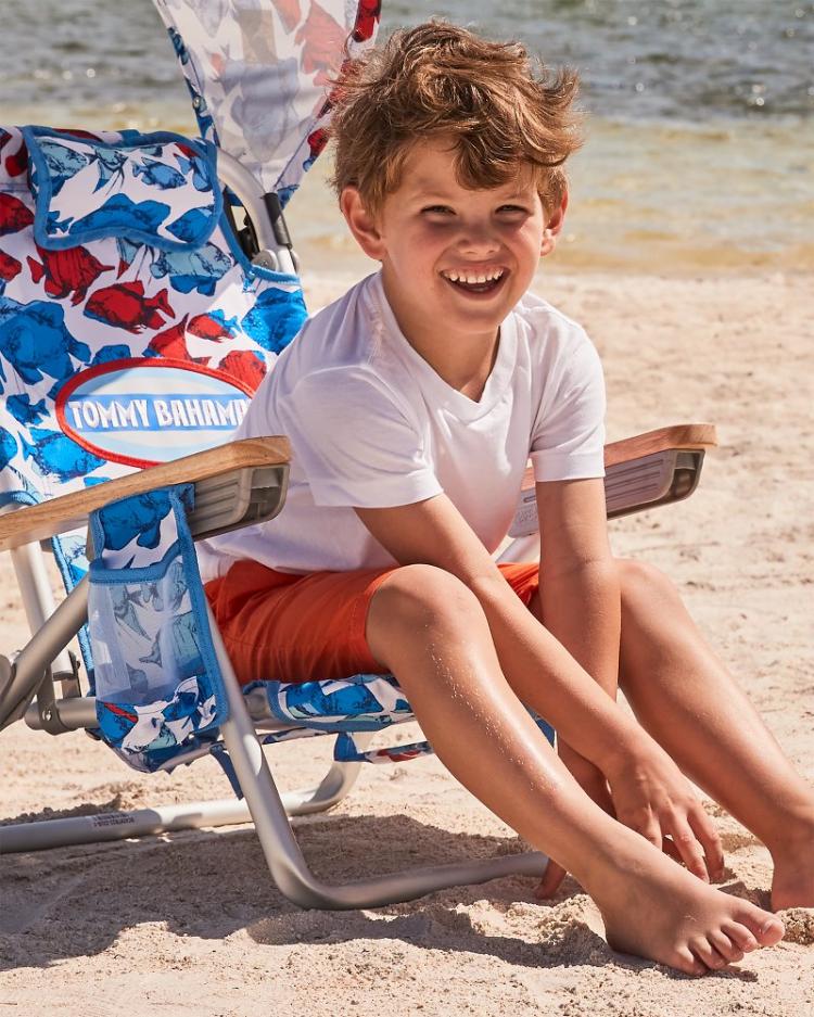 Beach & Home Beach Chairs | Tommy Bahama Tommy Bahama School Of Fish Kids' Backpack Beach Chair Multicolor