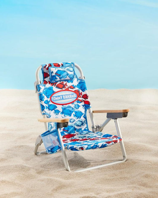Beach & Home Beach Chairs | Tommy Bahama Tommy Bahama School Of Fish Kids' Backpack Beach Chair Multicolor