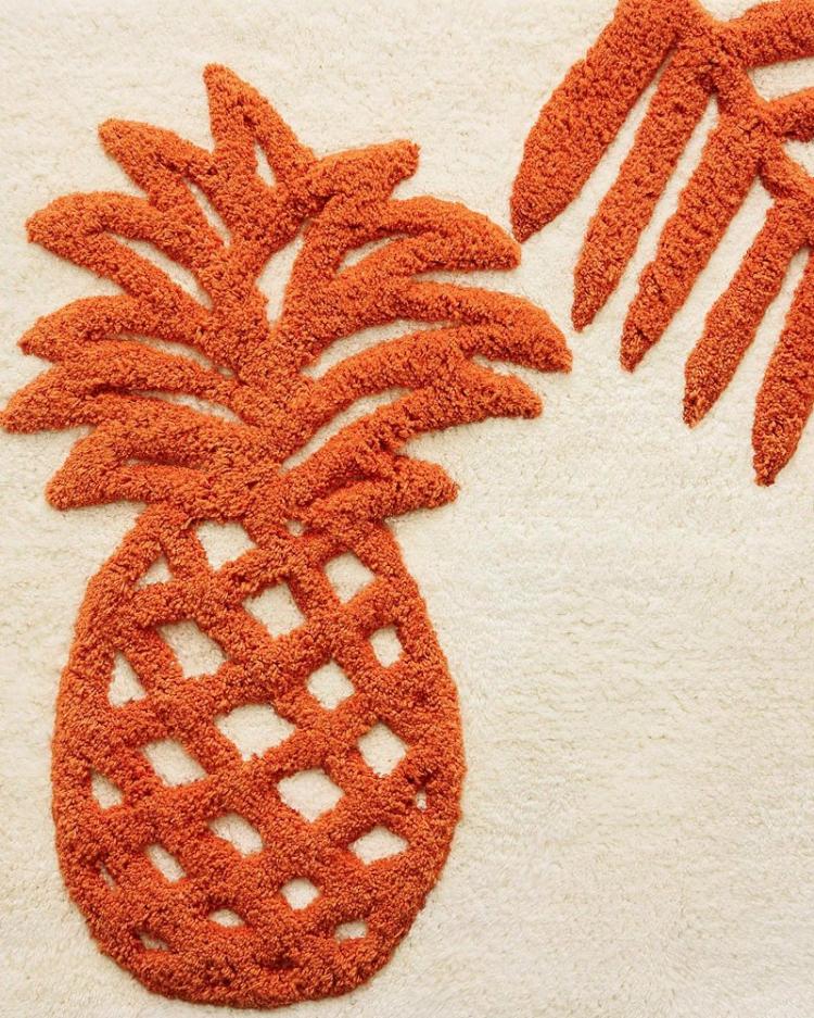 Beach & Home Bath | Tommy Bahama Batik Pineapple Bath Rug Orange