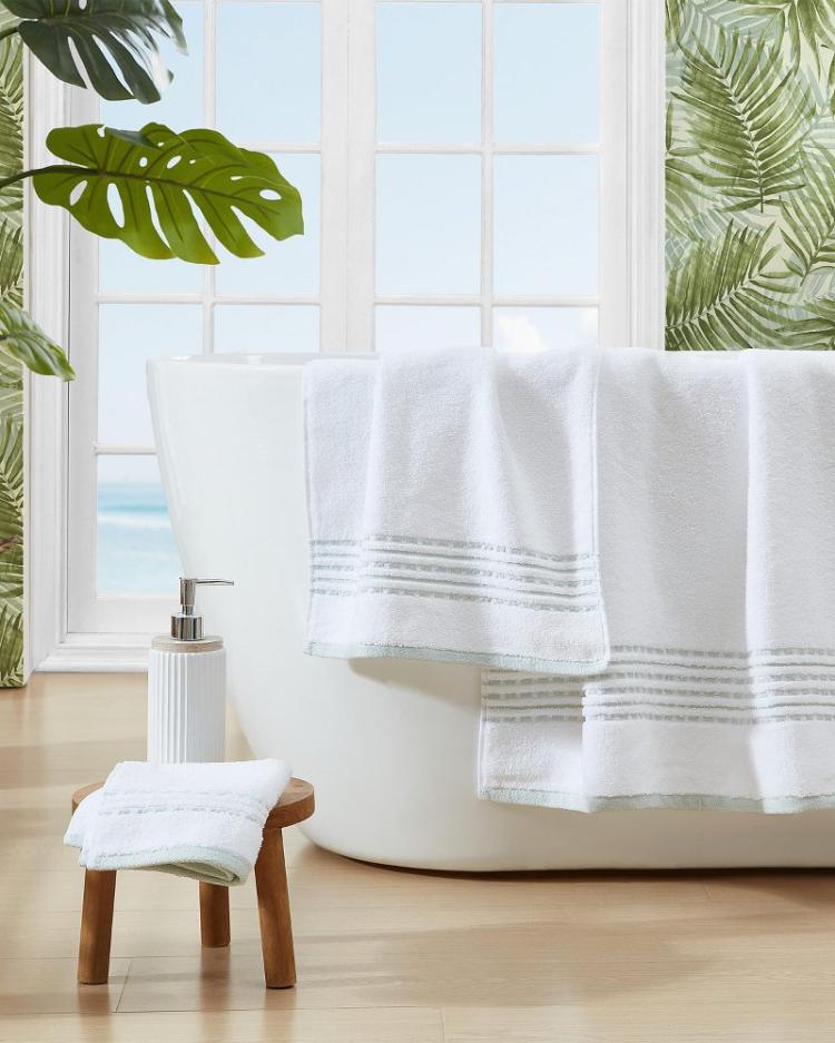 Beach & Home Bath | Tommy Bahama Cliff Side Green 3-Piece Towel Set Sage