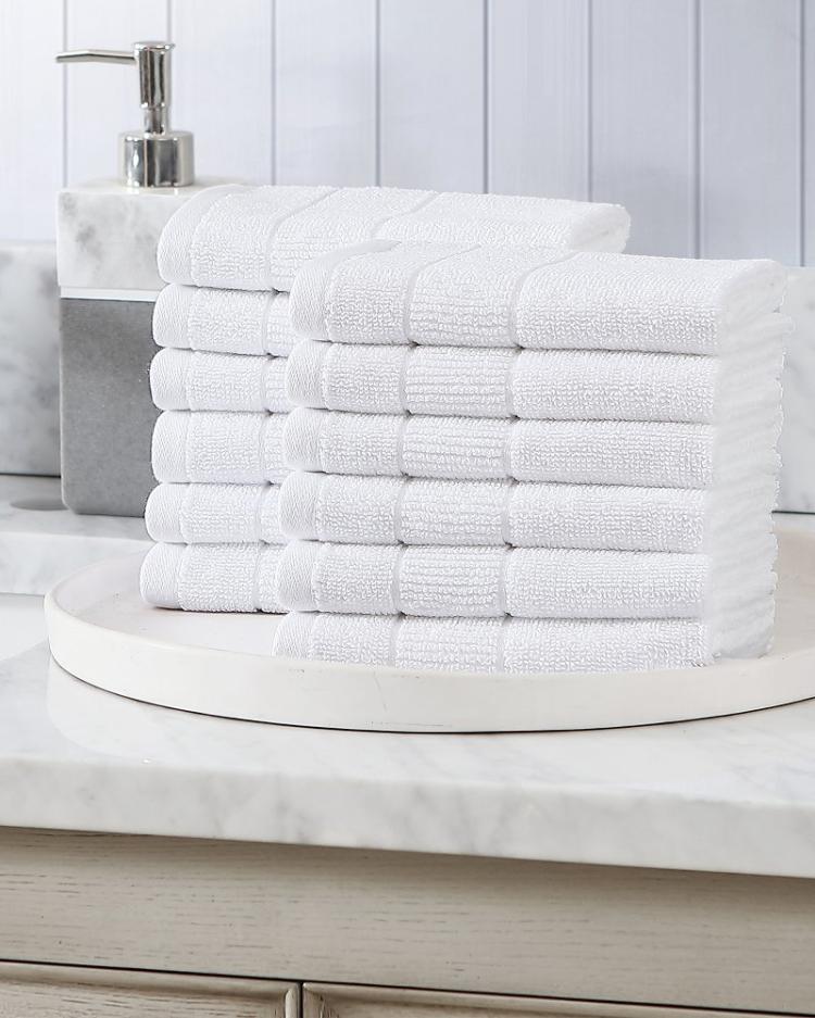 Beach & Home Bath | Tommy Bahama Island Retreat 12-Piece Wash Towel Set White