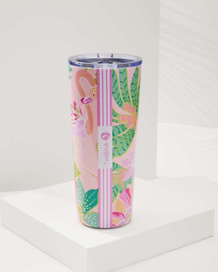 Beach & Home Beach Accessories | Tommy Bahama Flamingo Pineapple 22-oz. Tumbler Pink