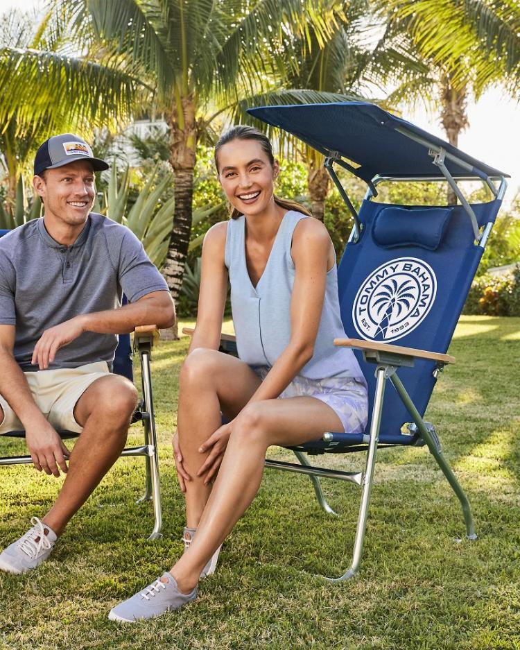 Beach & Home Beach Chairs | Tommy Bahama Tommy Bahama Highboy Chair With Shade Navy