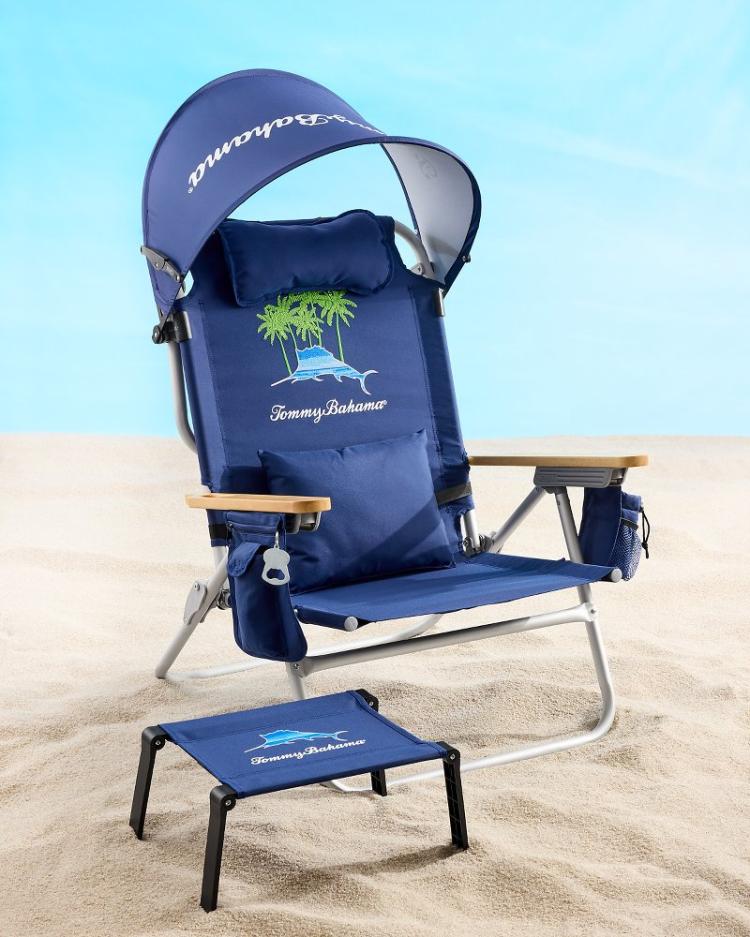 Beach & Home Beach Chairs | Tommy Bahama Tommy Bahama Marlin Palms Ultimate Beach Chair Navy