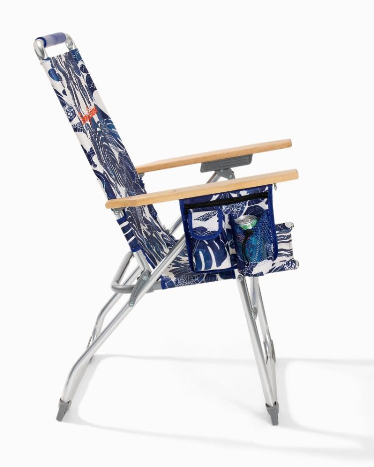 Beach & Home Beach Chairs | Tommy Bahama Tommy Bahama Orchid Turtle Highboy Chair Navy