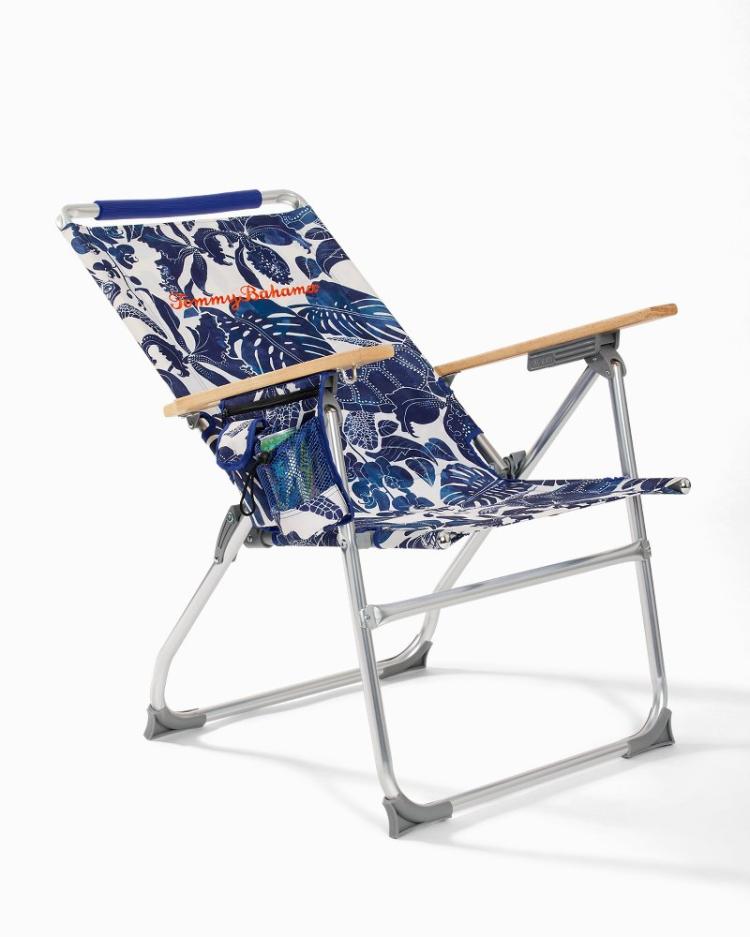 Beach & Home Beach Chairs | Tommy Bahama Tommy Bahama Orchid Turtle Highboy Chair Navy