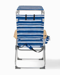 Beach & Home Beach Chairs | Tommy Bahama Tommy Bahama Pineapple Stripe Highboy Chair With Shade Blue/white