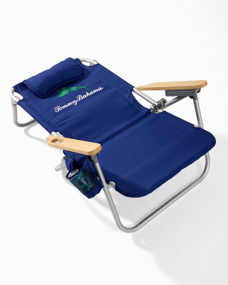 Beach & Home Beach Chairs | Tommy Bahama Tommy Bahama Wavy Marlin Deluxe Backpack Beach Chair Navy