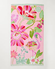 Beach & Home Beach Towels | Tommy Bahama Flamingo Pineapple Beach Towel Pink