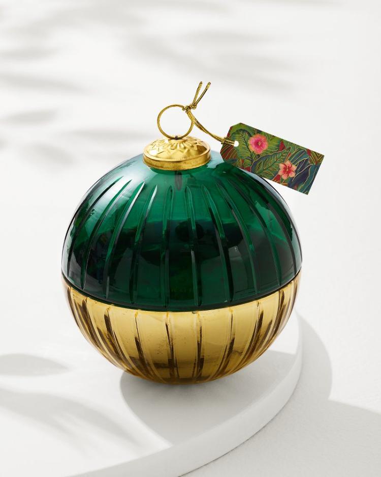 Beach & Home Candles & Diffusers | Tommy Bahama Evergreen 8.5-oz. Etched Ornament Candle Evergreen