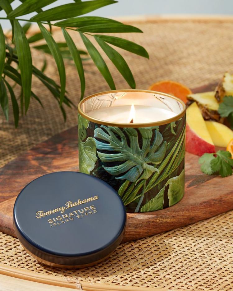 Beach & Home Candles & Diffusers | Tommy Bahama Island Blend 10.6-oz Villa Fronds Candle Tin Island Blend