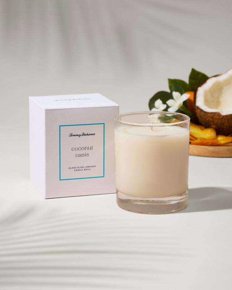 Beach & Home Candles & Diffusers | Tommy Bahama Island Glow Luminary Candle Refill - Coconut Oasis Coconut Oasis