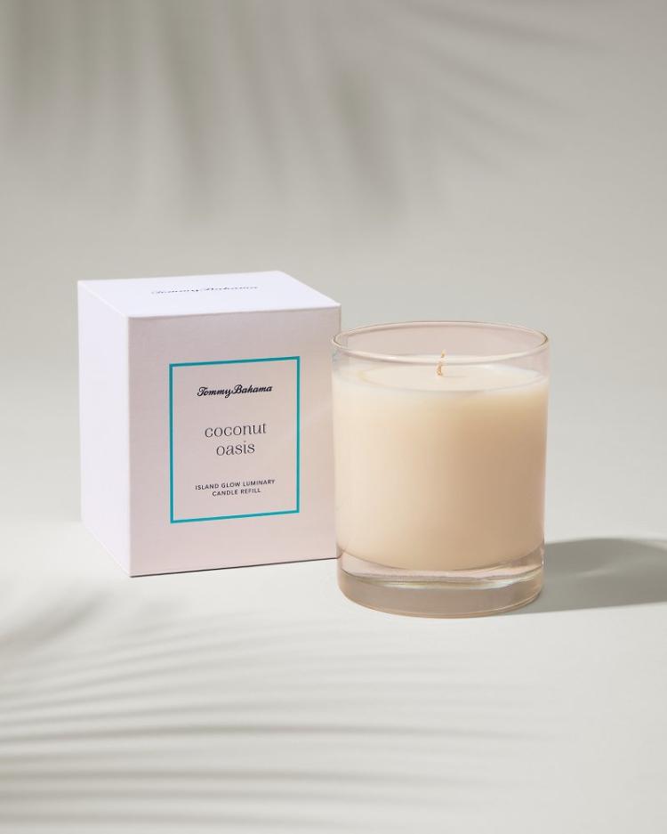 Beach & Home Candles & Diffusers | Tommy Bahama Island Glow Luminary Candle Refill - Coconut Oasis Coconut Oasis