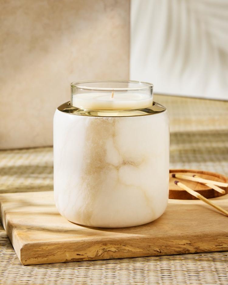 Beach & Home Candles & Diffusers | Tommy Bahama Island Glow Luminary Vessel Natural/gold