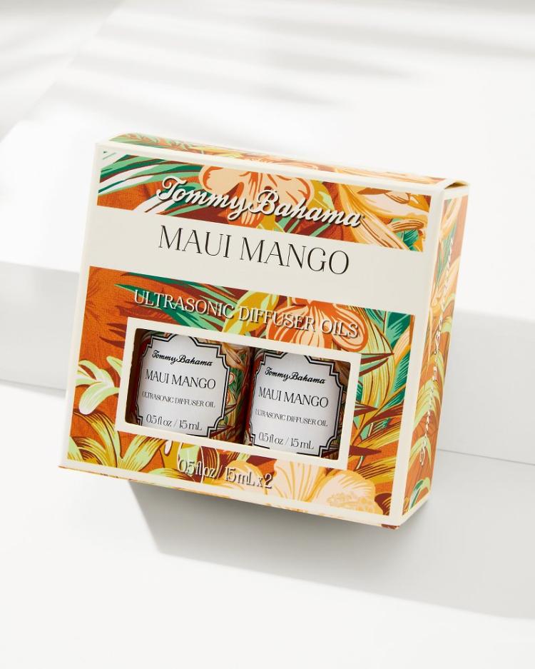 Beach & Home Candles & Diffusers | Tommy Bahama Maui Mango Ceramic Pineapple Diffuser Oil Refill Set Maui Mango