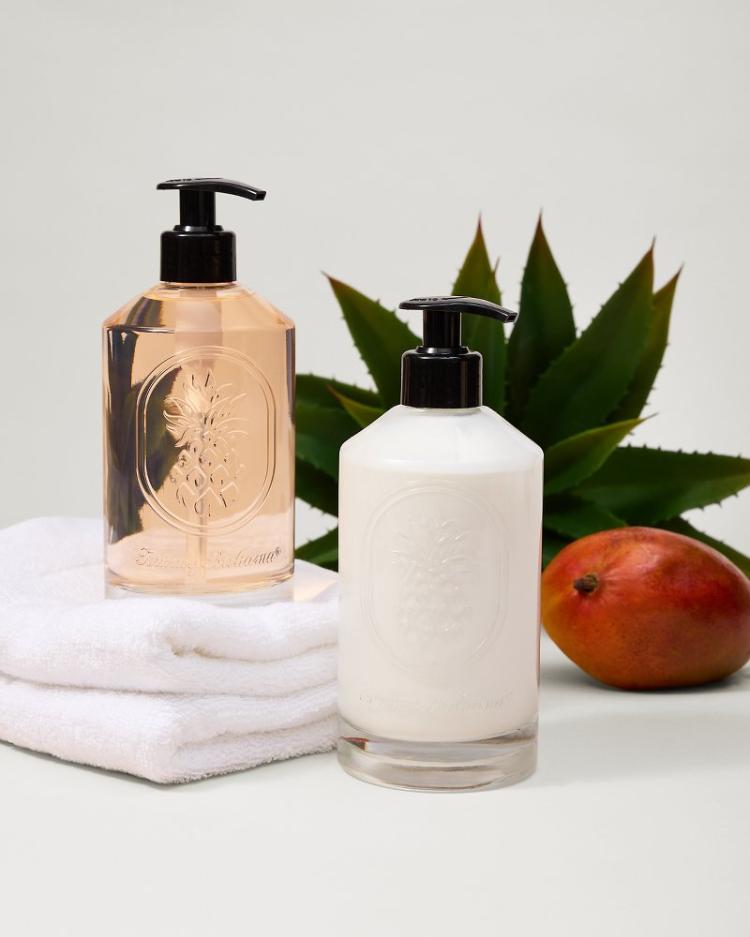 Beach & Home Candles & Diffusers | Tommy Bahama Maui Mango Glass Hand Soap & Lotion Set Maui Mango