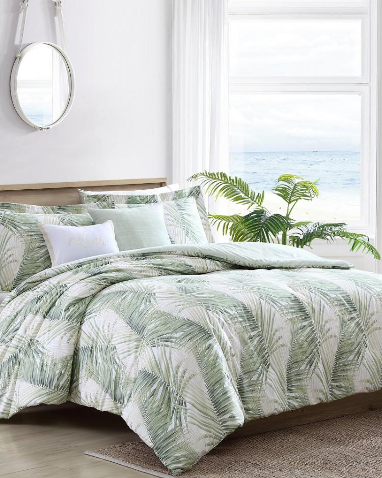 Beach & Home Comforters & Duvets | Tommy Bahama Kauai 5-Piece Full/Queen Comforter Set Green