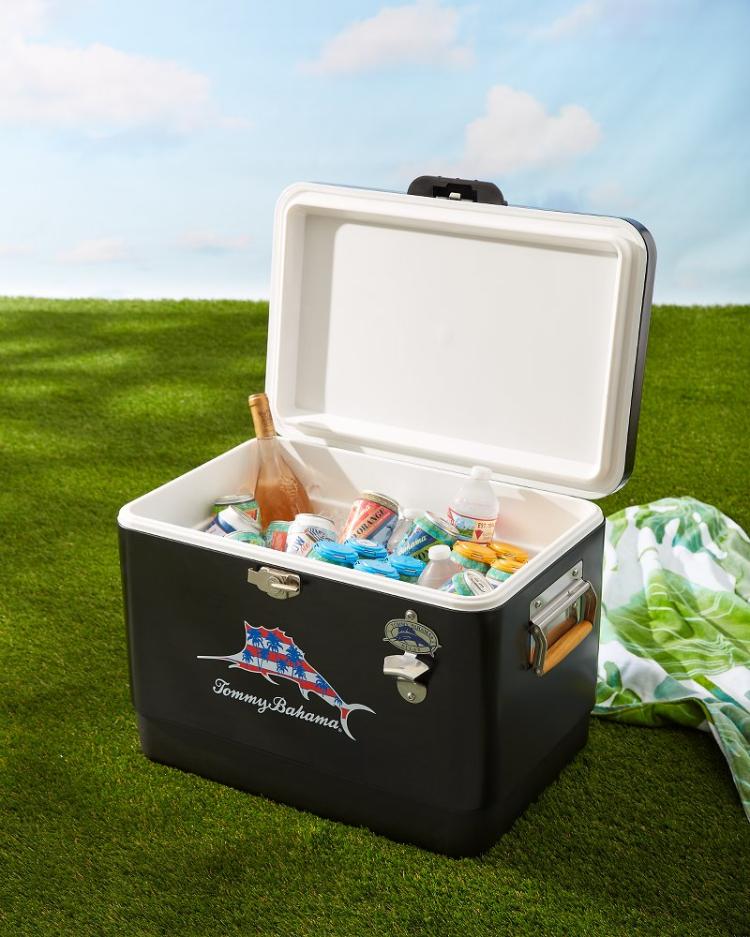 Beach & Home Coolers | Tommy Bahama Palm Marlin Black 54-Quart Cooler Black