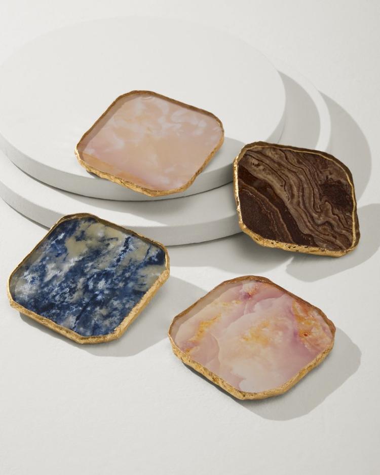 Beach & Home Drinkware & Bar | Tommy Bahama Agate Coasters — Set Of 4 Multicolor