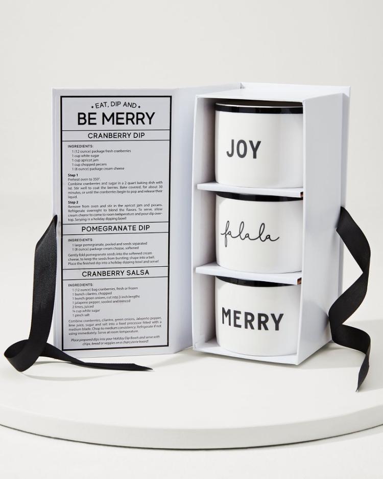 Beach & Home Drinkware & Bar | Tommy Bahama Ceramic Holiday Dip Bowls—Set Of 3 White