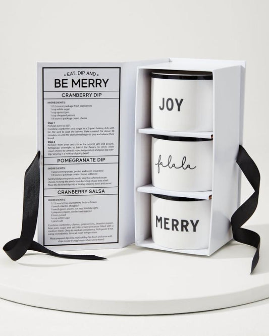 Beach & Home Drinkware & Bar | Tommy Bahama Ceramic Holiday Dip Bowls—Set Of 3 White