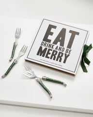 Beach & Home Drinkware & Bar | Tommy Bahama Eat, Drink & Be Merry Appetizer Fork Set Green