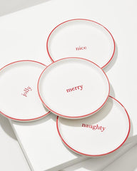 Beach & Home Drinkware & Bar | Tommy Bahama Holiday Appetizer Plates—Set Of 4 Red