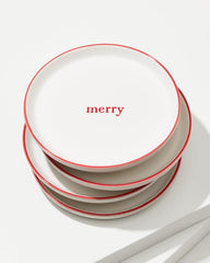 Beach & Home Drinkware & Bar | Tommy Bahama Holiday Appetizer Plates—Set Of 4 Red