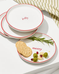 Beach & Home Drinkware & Bar | Tommy Bahama Holiday Appetizer Plates—Set Of 4 Red