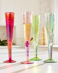 Beach & Home Drinkware & Bar | Tommy Bahama Luster Champagne Glasses — Set Of 4 Multicolor