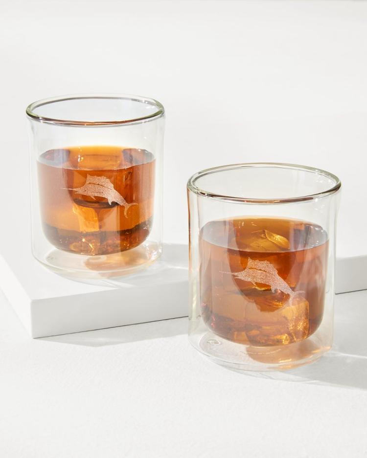 Beach & Home Drinkware & Bar | Tommy Bahama Marlin 12-oz. Corkcicle® Rocks Glass - Set Of 2 Clear