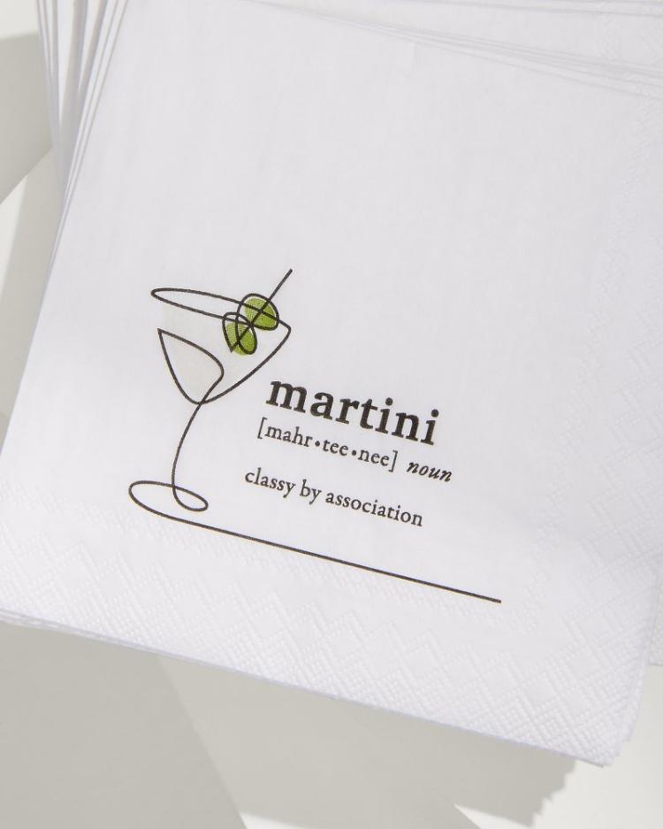 Beach & Home Drinkware & Bar | Tommy Bahama Martini Cocktail Napkins White
