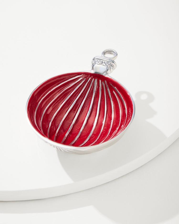 Beach & Home Drinkware & Bar | Tommy Bahama Red Ornament Candy Dish Red