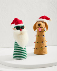 Beach & Home Drinkware & Bar | Tommy Bahama Santa & Retriever Bottle Topper Set Multicolor