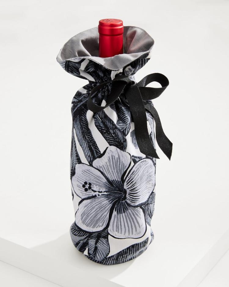 Beach & Home Drinkware & Bar | Tommy Bahama Upcycled Wine Bottle Gift Bag Black