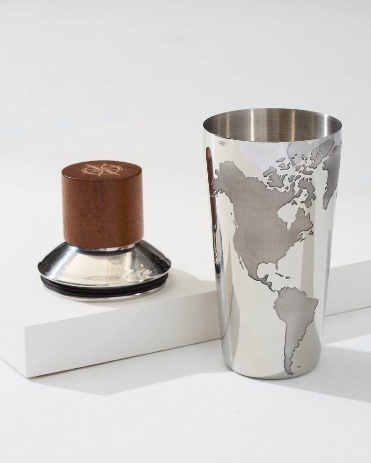 Beach & Home Drinkware & Bar | Tommy Bahama Viski® Globe 3-Piece Cocktail Shaker Silver