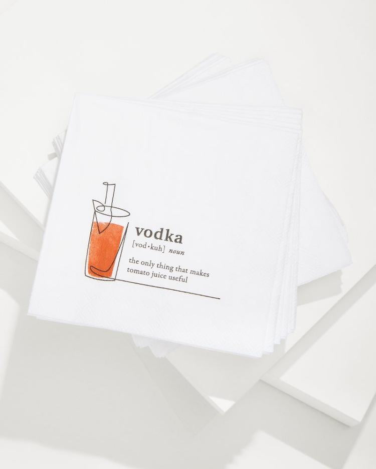 Beach & Home Drinkware & Bar | Tommy Bahama Vodka Cocktail Napkins White