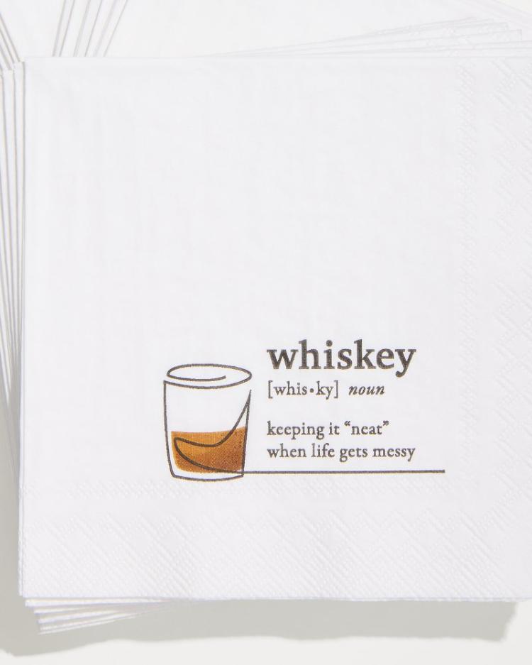 Beach & Home Drinkware & Bar | Tommy Bahama Whiskey Cocktail Napkins White