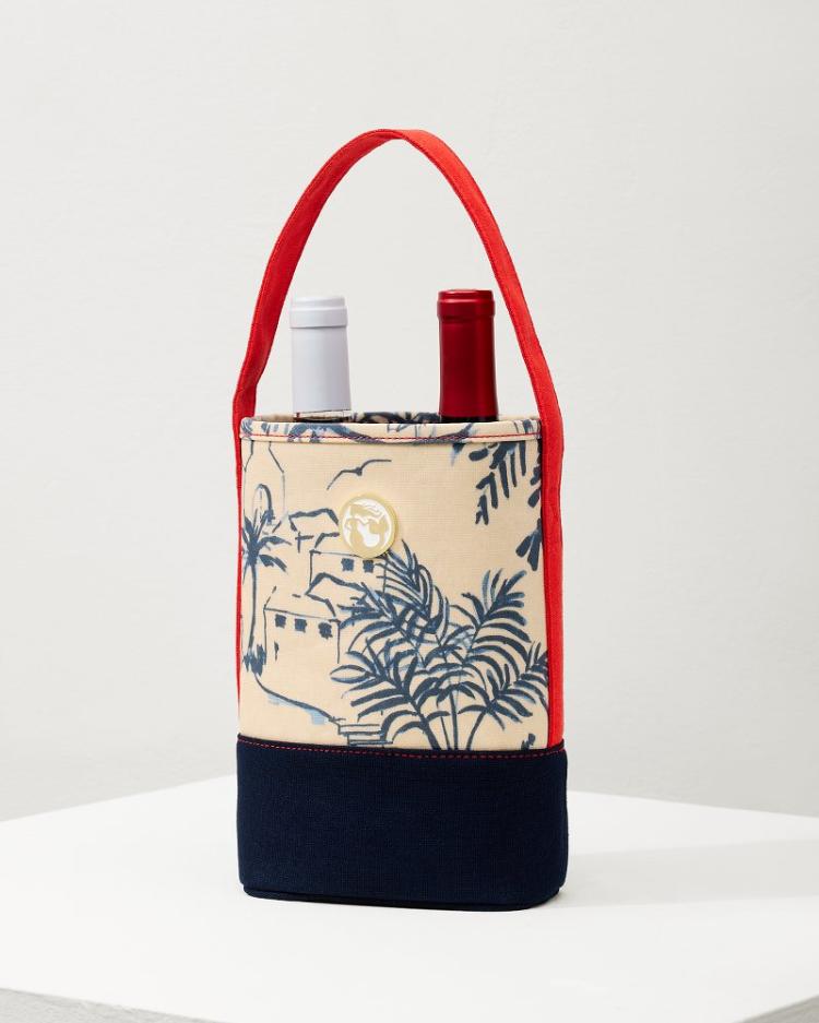 Beach & Home Outdoor Accessories | Tommy Bahama Daise Seascape Wine Caddy Navy