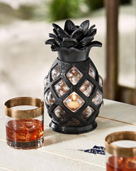 Beach & Home Outdoor Accessories | Tommy Bahama Large Glass Pineapple Votive Holder Clear