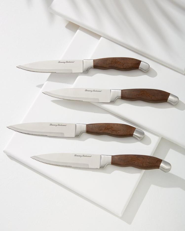 Beach & Home Outdoor Accessories | Tommy Bahama Monzo Wood Knife Set - Set Of 4 Monzo Wood