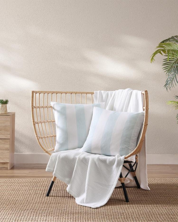 Beach & Home Pillows & Shams | Tommy Bahama Awning Stripe Blue Decorative Pillow Blue