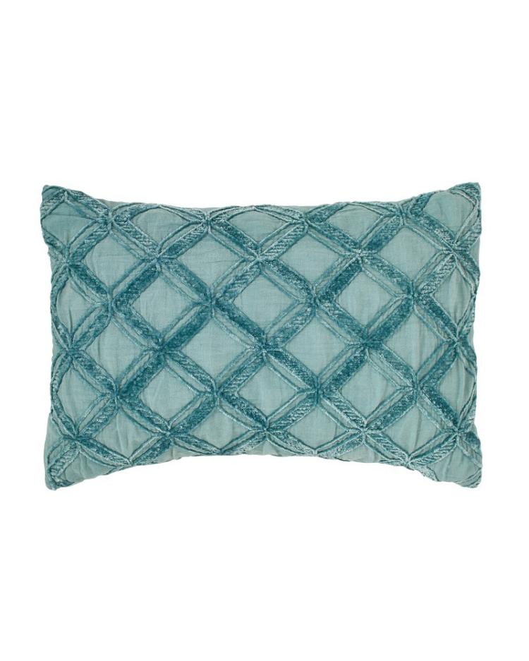 Beach & Home Pillows & Shams | Tommy Bahama Chenille Diamond Blue Throw Pillow Blue