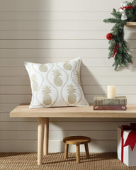 Beach & Home Pillows & Shams | Tommy Bahama Golden Pineapples Embroidered Decorative Pillow Gold