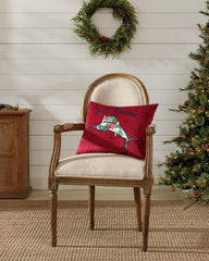 Beach & Home Pillows & Shams | Tommy Bahama Holiday Marlin Velvet Embroidered Decorative Pillow Red
