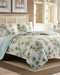 Beach & Home Pillows & Shams | Tommy Bahama Serenity Palms King Quilted Sham Blue