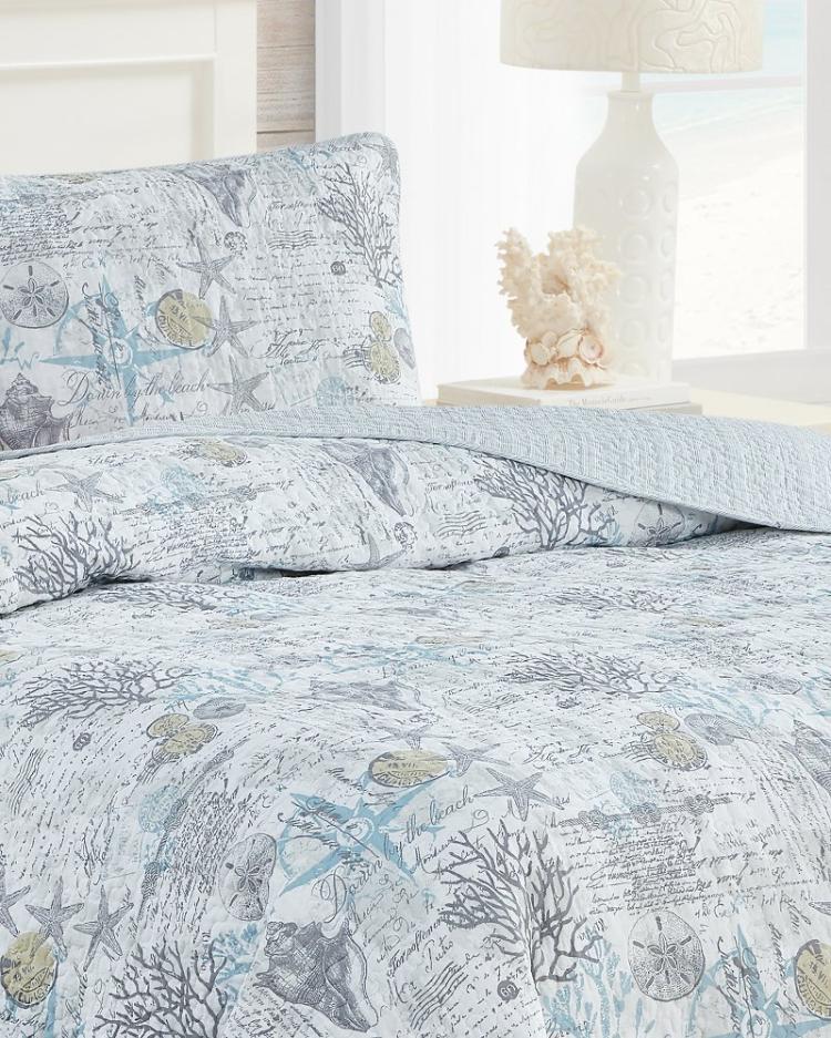 Beach & Home Quilts & Blankets | Tommy Bahama Beach Bliss 2-Piece Twin Quilt Set Grey
