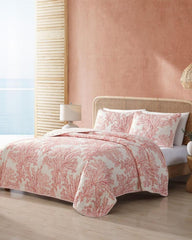 Beach & Home Quilts & Blankets | Tommy Bahama Coral Garden Reversible 2-Piece Twin Quilt Set Orange