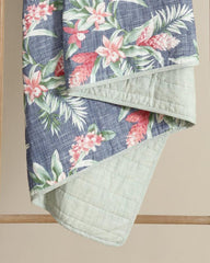 Beach & Home Quilts & Blankets | Tommy Bahama Floral Enchantment Reversible 3-Piece King Quilt Set Deep Blue