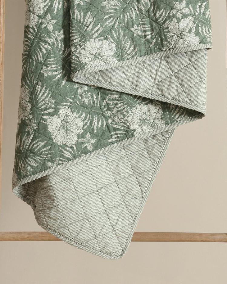 Beach & Home Quilts & Blankets | Tommy Bahama Hibiscus Jungle Reversible 3-Piece King Quilt Set Jungle